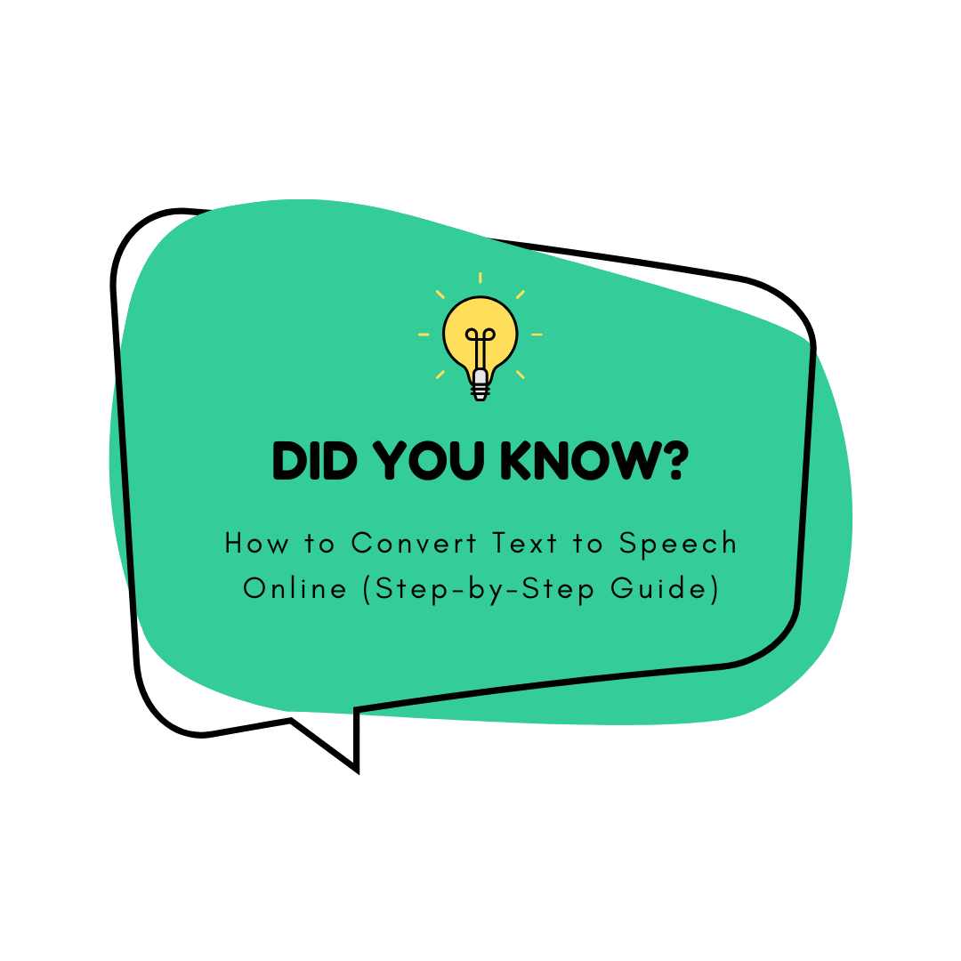 How to Convert Text to Speech Online (Step-by-Step Guide)